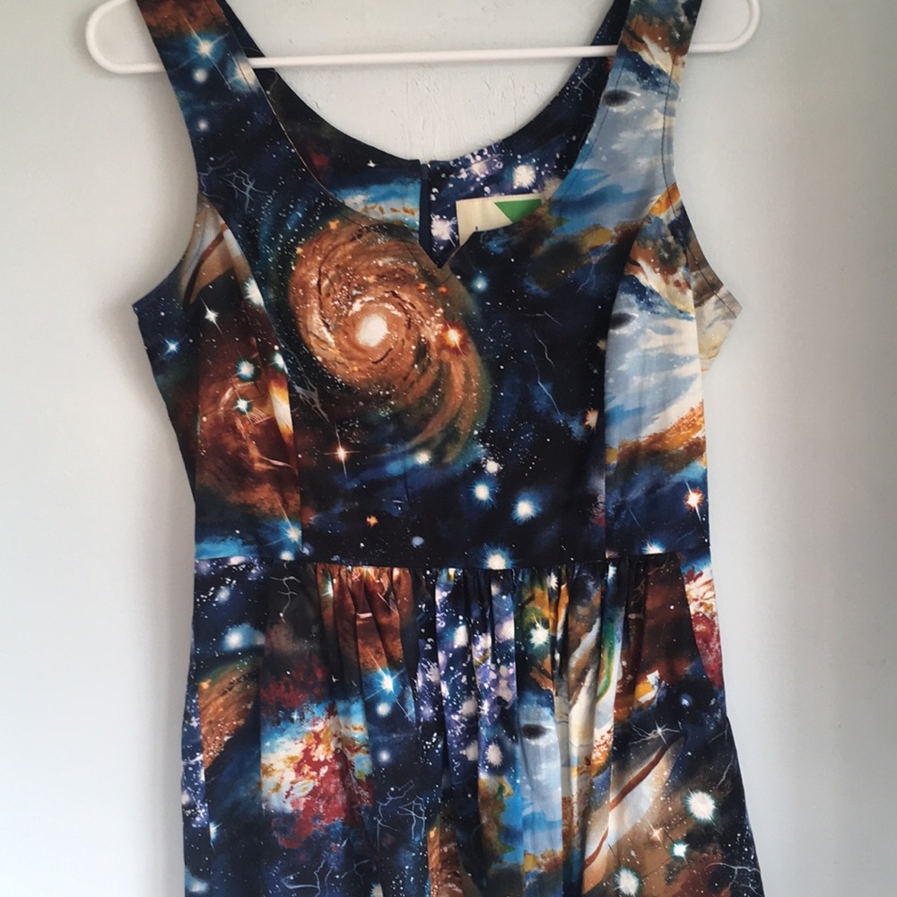 Modcloth Fervour M galaxy print dress